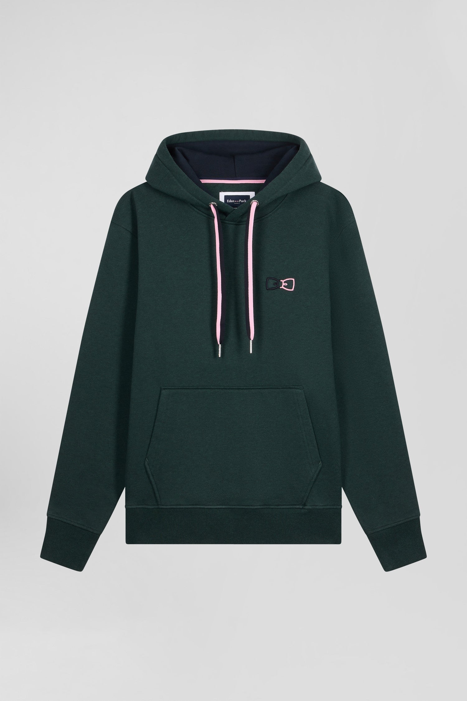 Relaxed green cotton hoodie