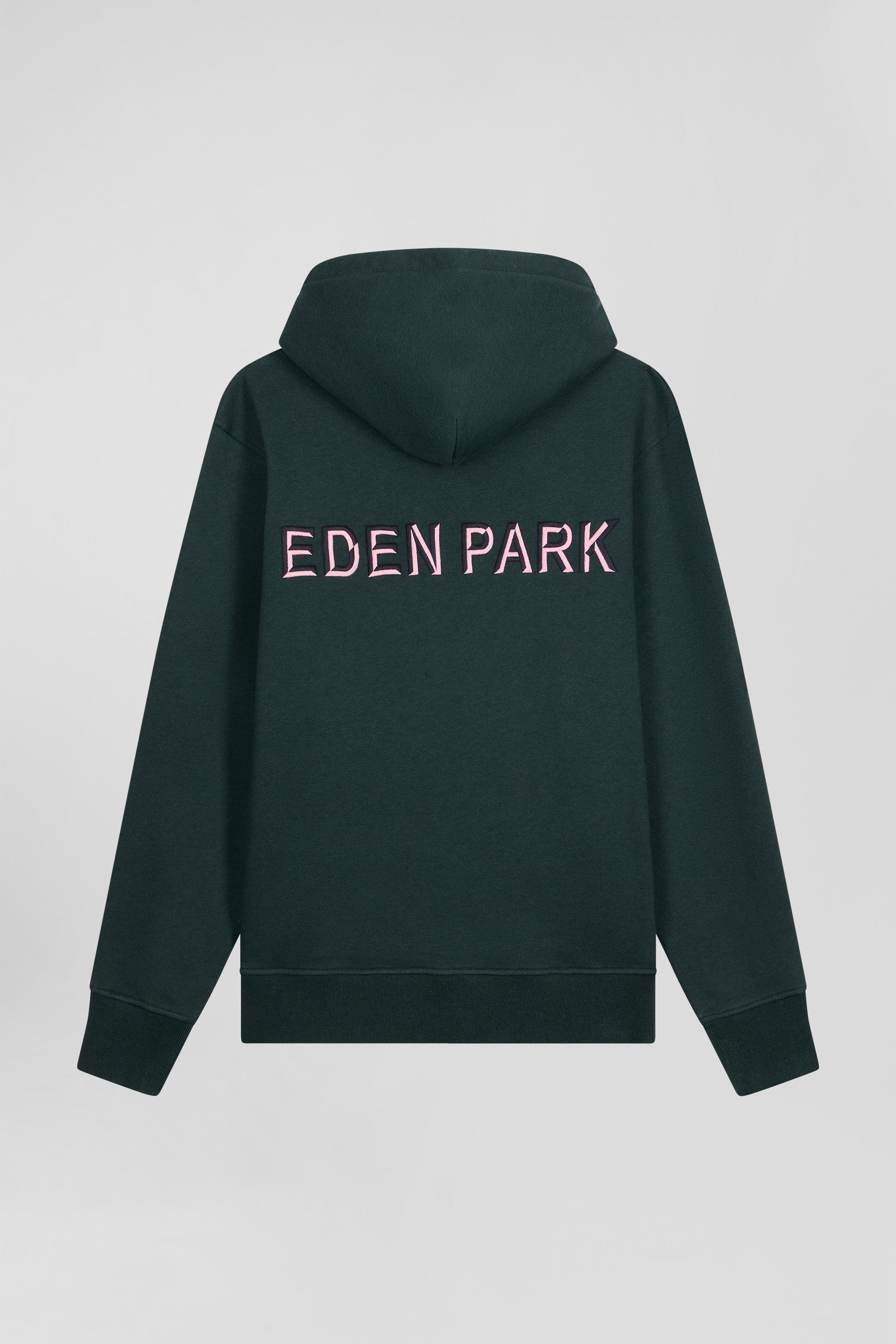 Relaxed green cotton hoodie