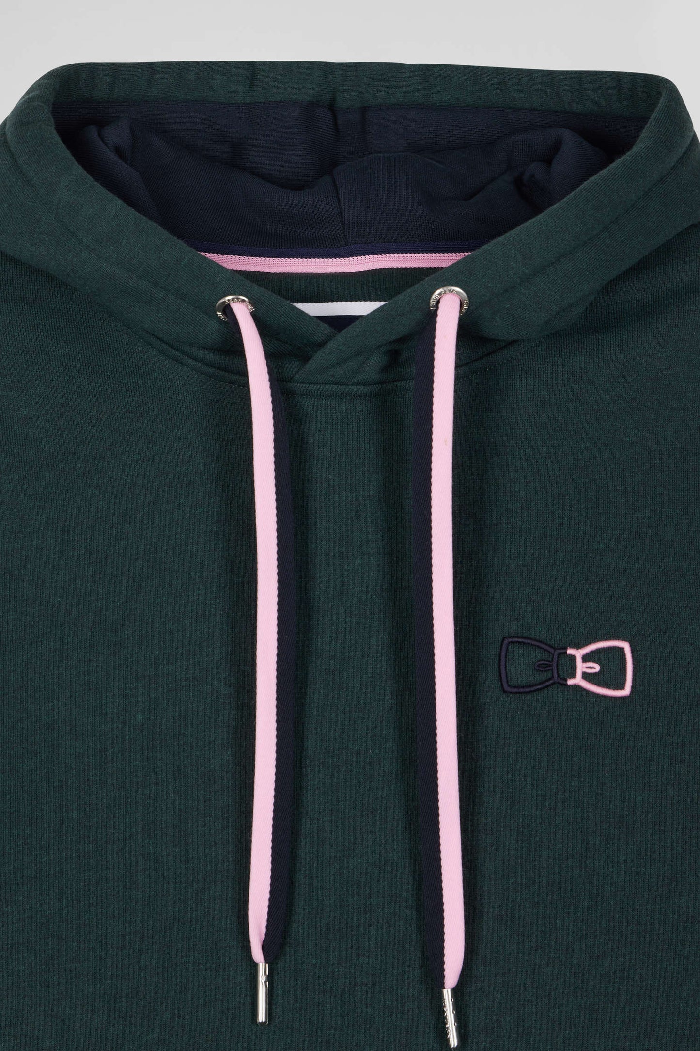 Relaxed green cotton hoodie