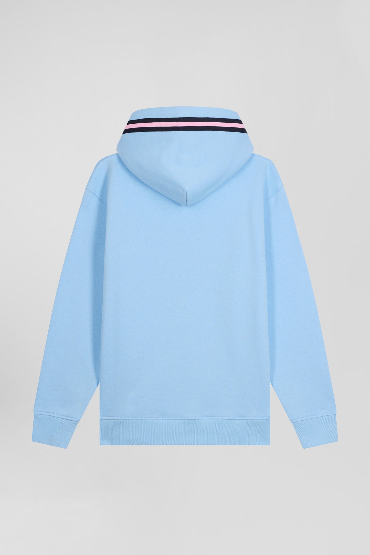 Sweatshirt à capuche en coton mélangé ciel broderie matelassée coupe Relaxed