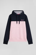 Sweatshirt à capuche en coton rose coupe Regular