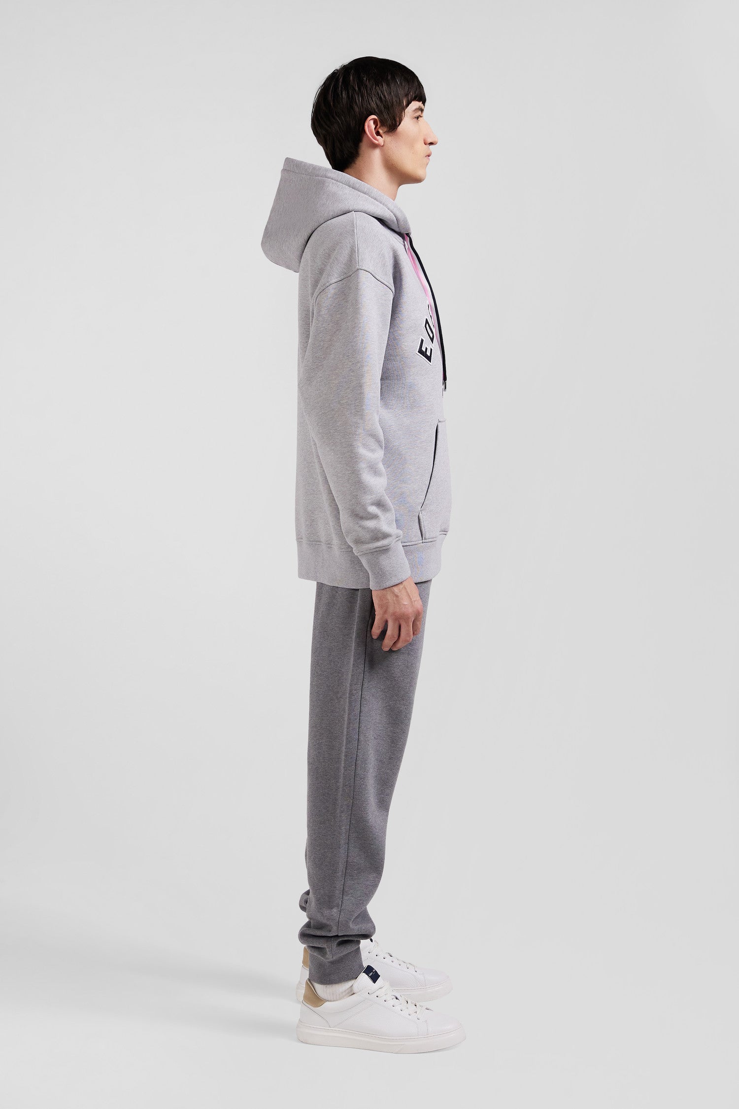 Sweatshirt en coton gris coupe Oversize