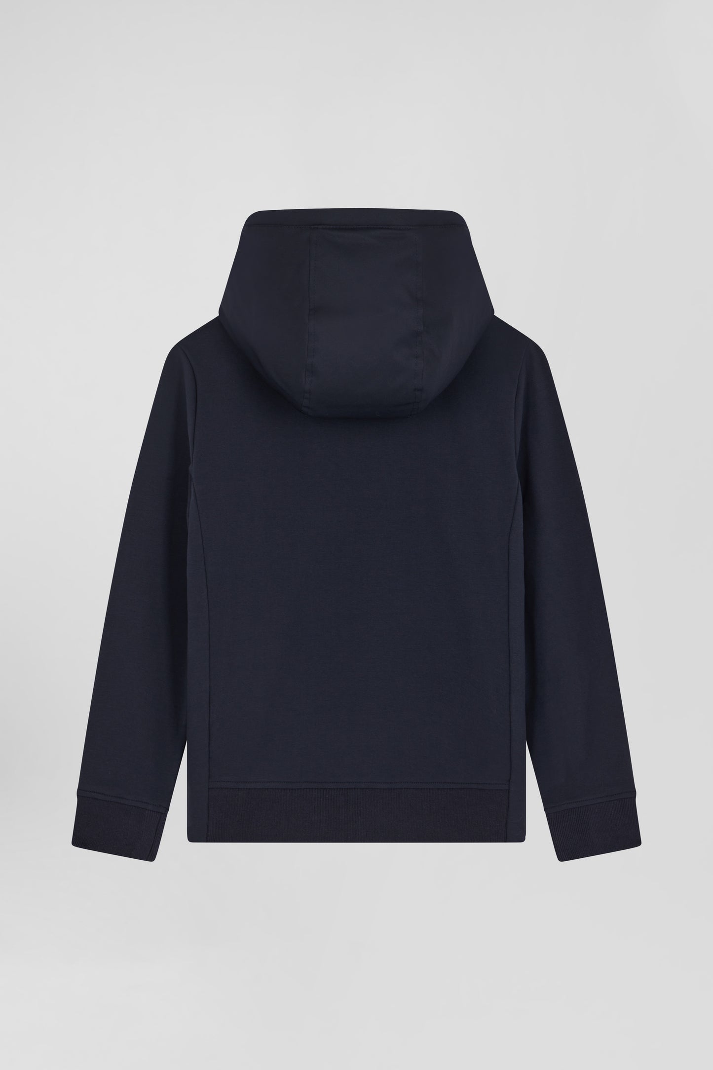 Sweatshirt zippé matelassé à capuche bleu marine coupe Regular