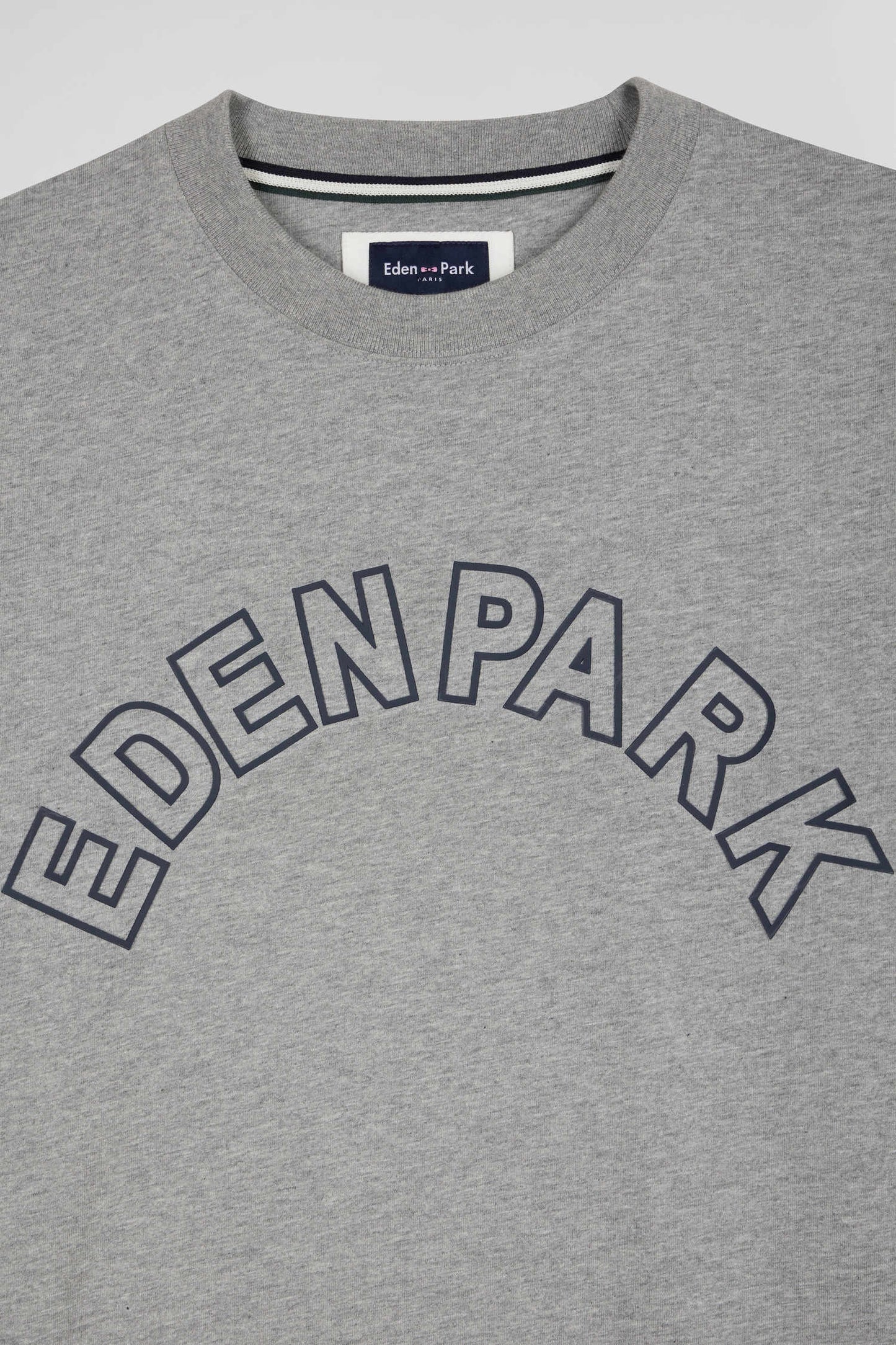 T-shirt manches courtes en coton gris coupe Oversized sérigraphie Eden Park