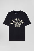 T-shirt manches courtes bleu marine application Eden Park Rugby coupe Oversized