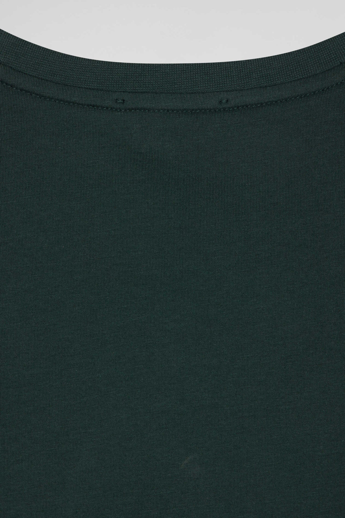 T-shirt manches longues en coton Pima bleu vert coupe Regular