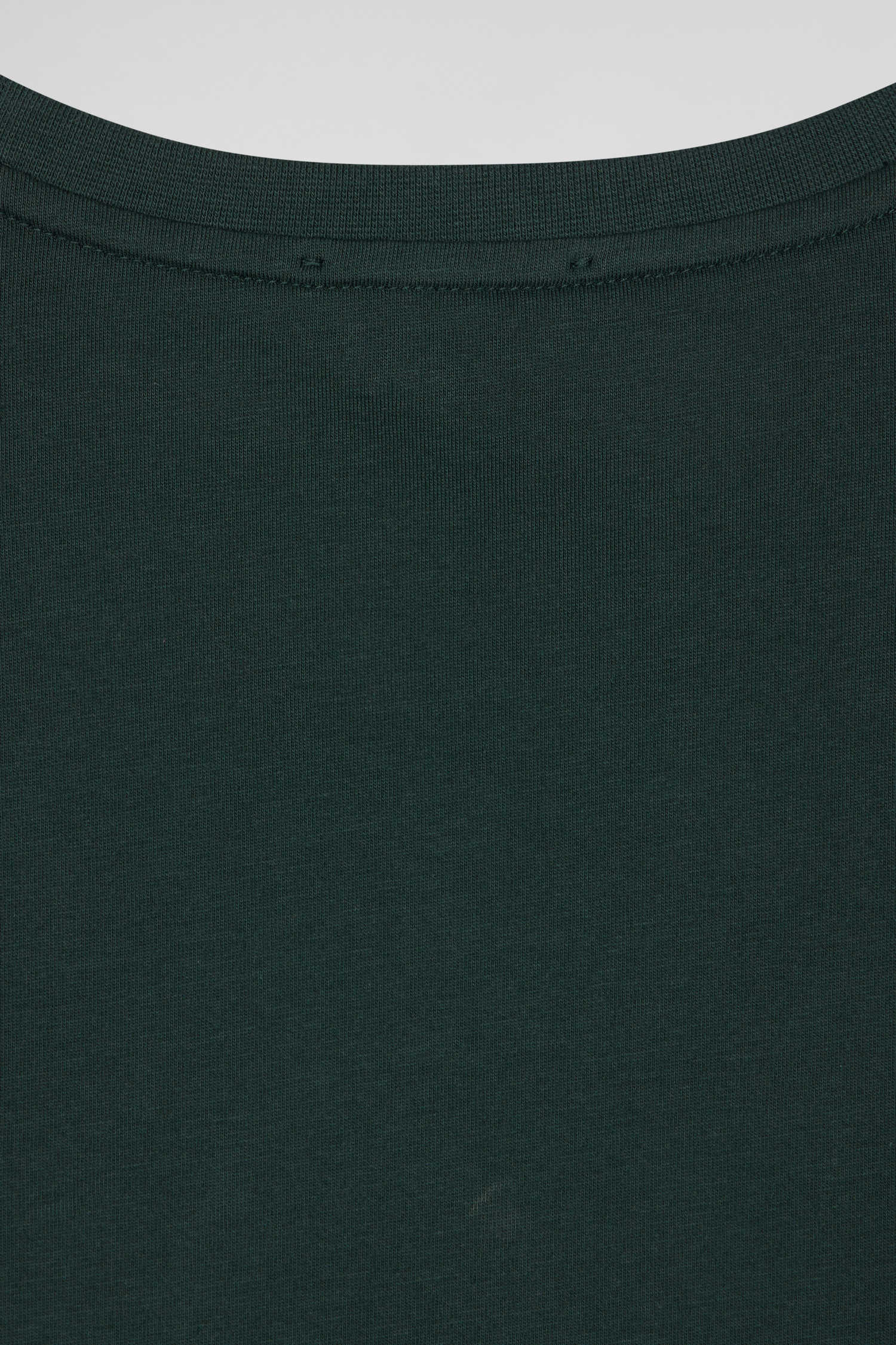 T-shirt manches longues en coton Pima bleu vert coupe Regular