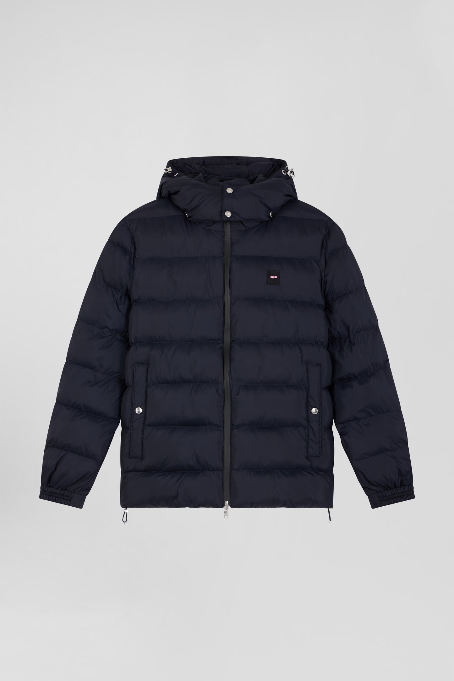 Parka courte en nylon bleu marine