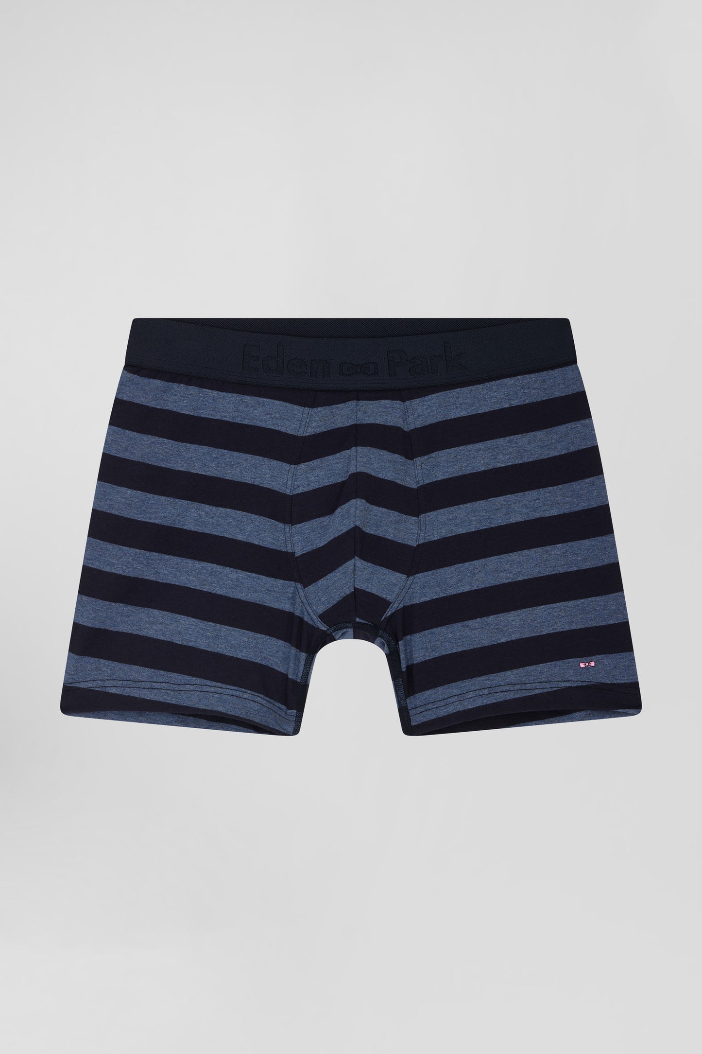 Dark blue striped stretch cotton boxers