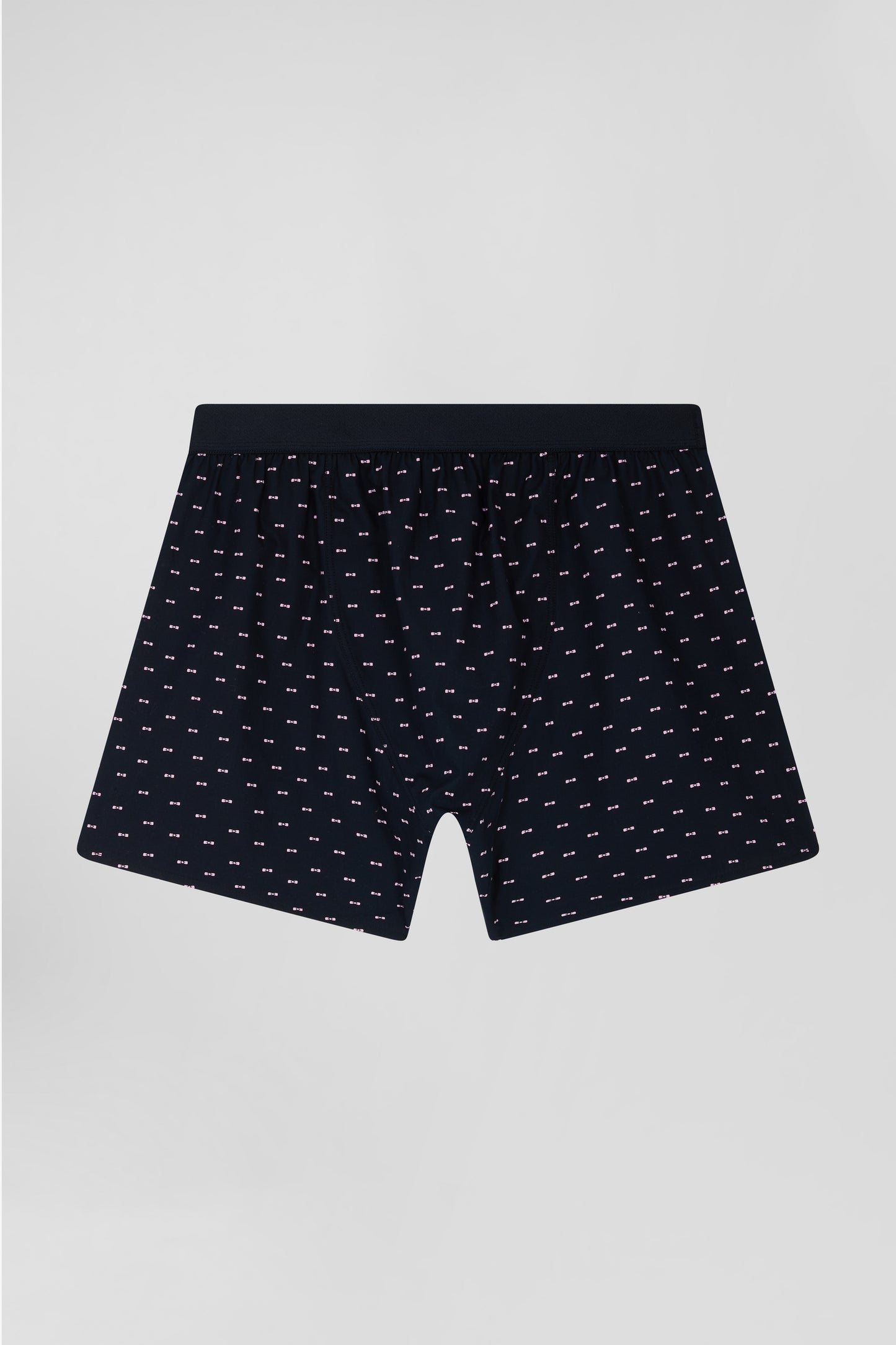 Boxer en jersey de coton stretch bleu marine à micromotifs