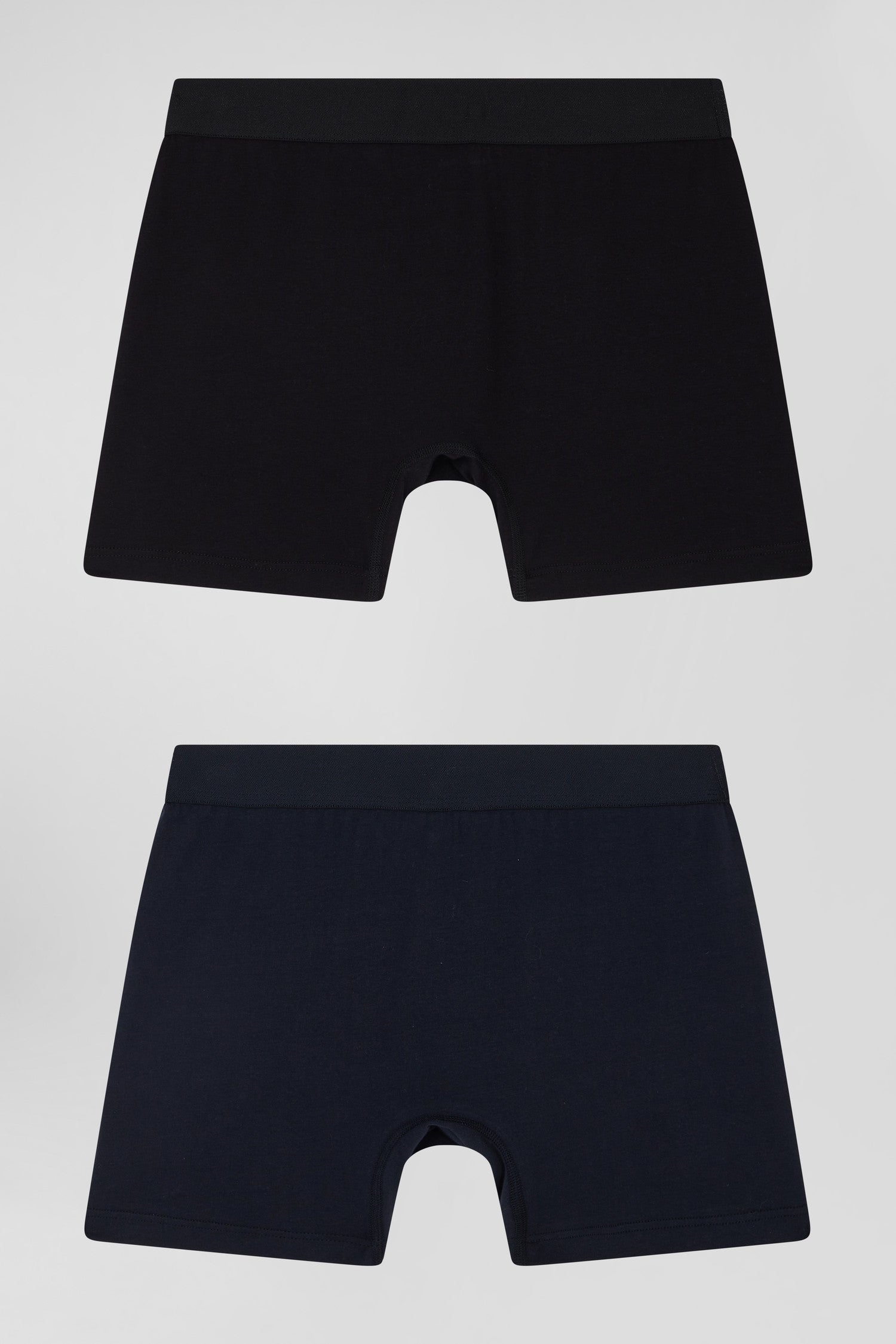 Lot de 2 boxers bleu marine et noir en coton stretch