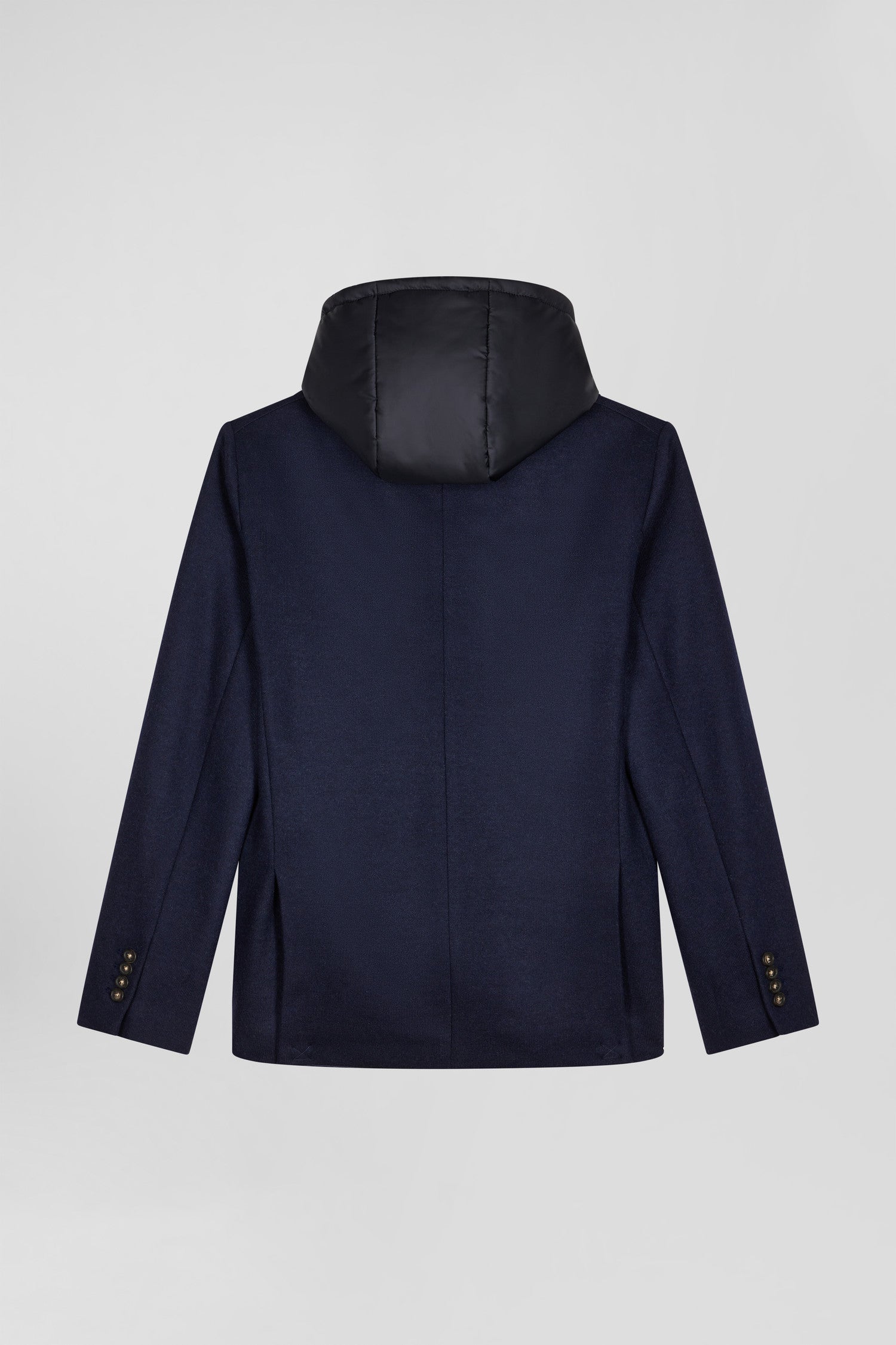 Veste blazer 2-en-1 en laine mélangée marine coupe Modern