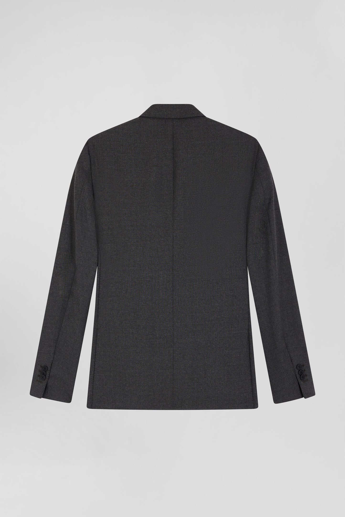 Veste en laine mélangée grise à doublure cerclée coupe Modern