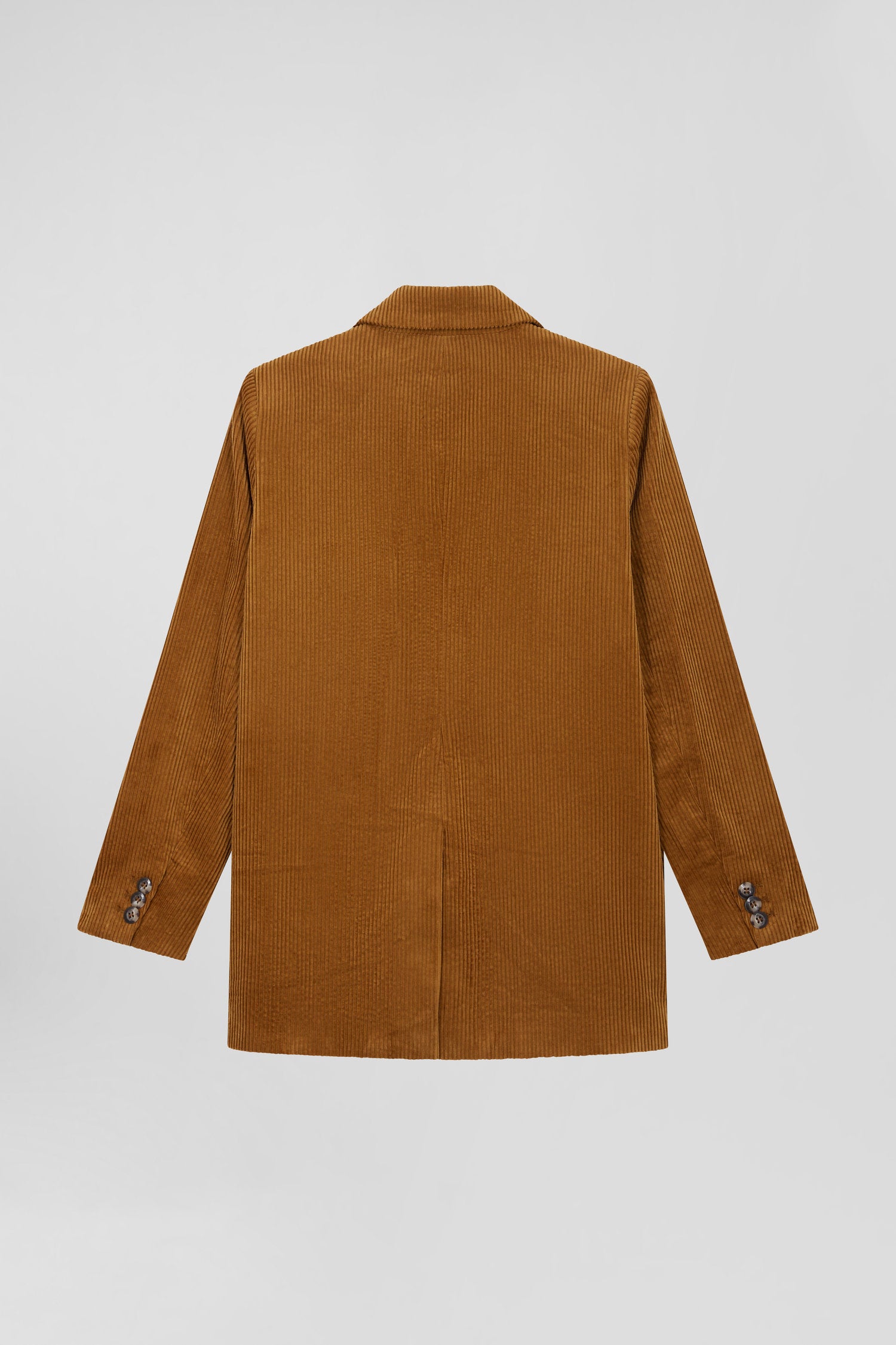 Veste blazer en velours côtelé camel coupe Modern