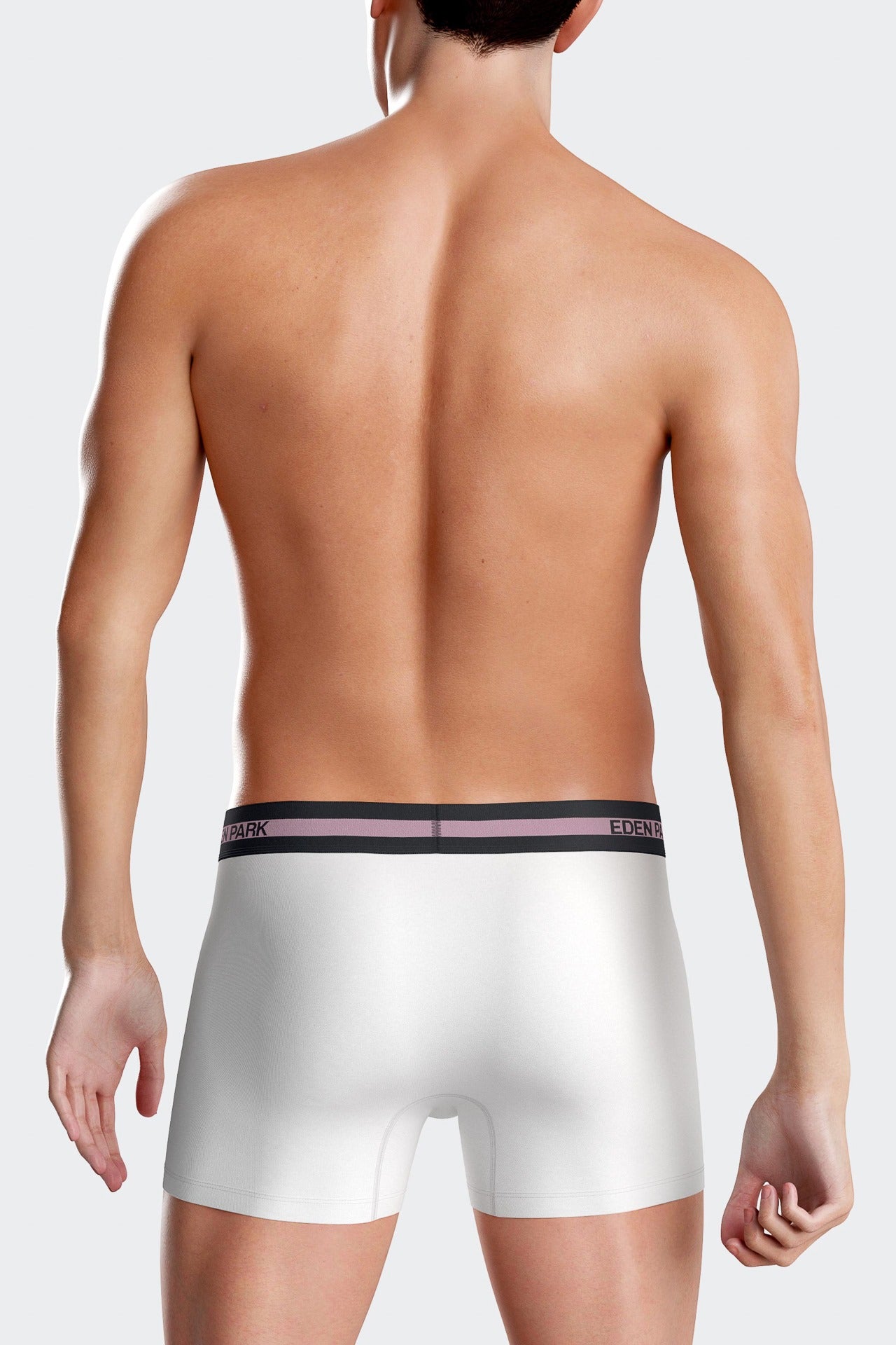 Boxer en coton stretch blanc