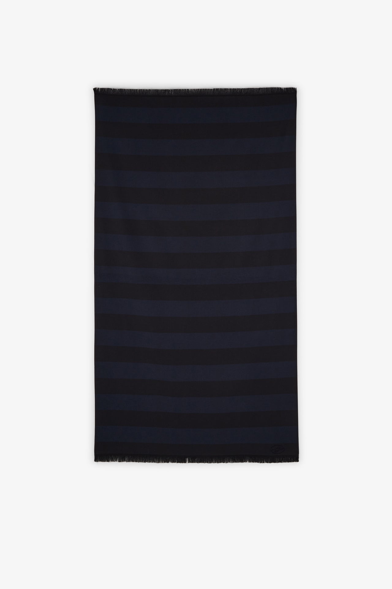 Striped navy blue hammam towel