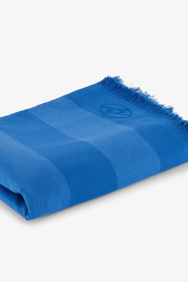 Striped blue hammam towel