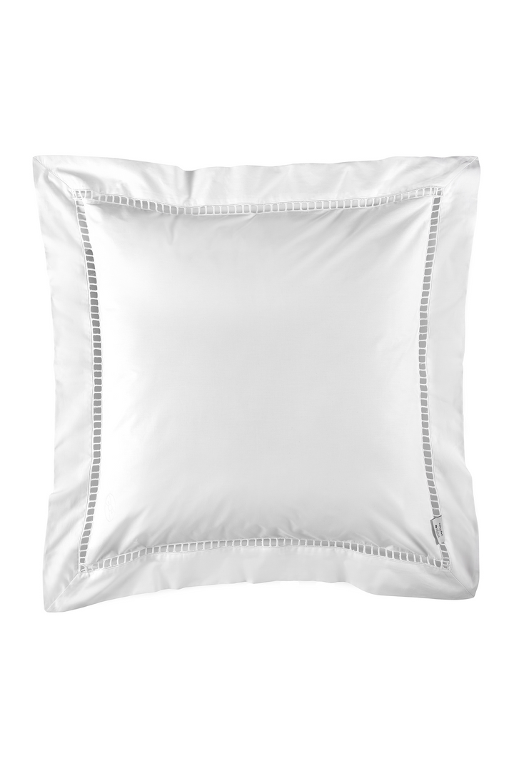 duo of square white pillow case