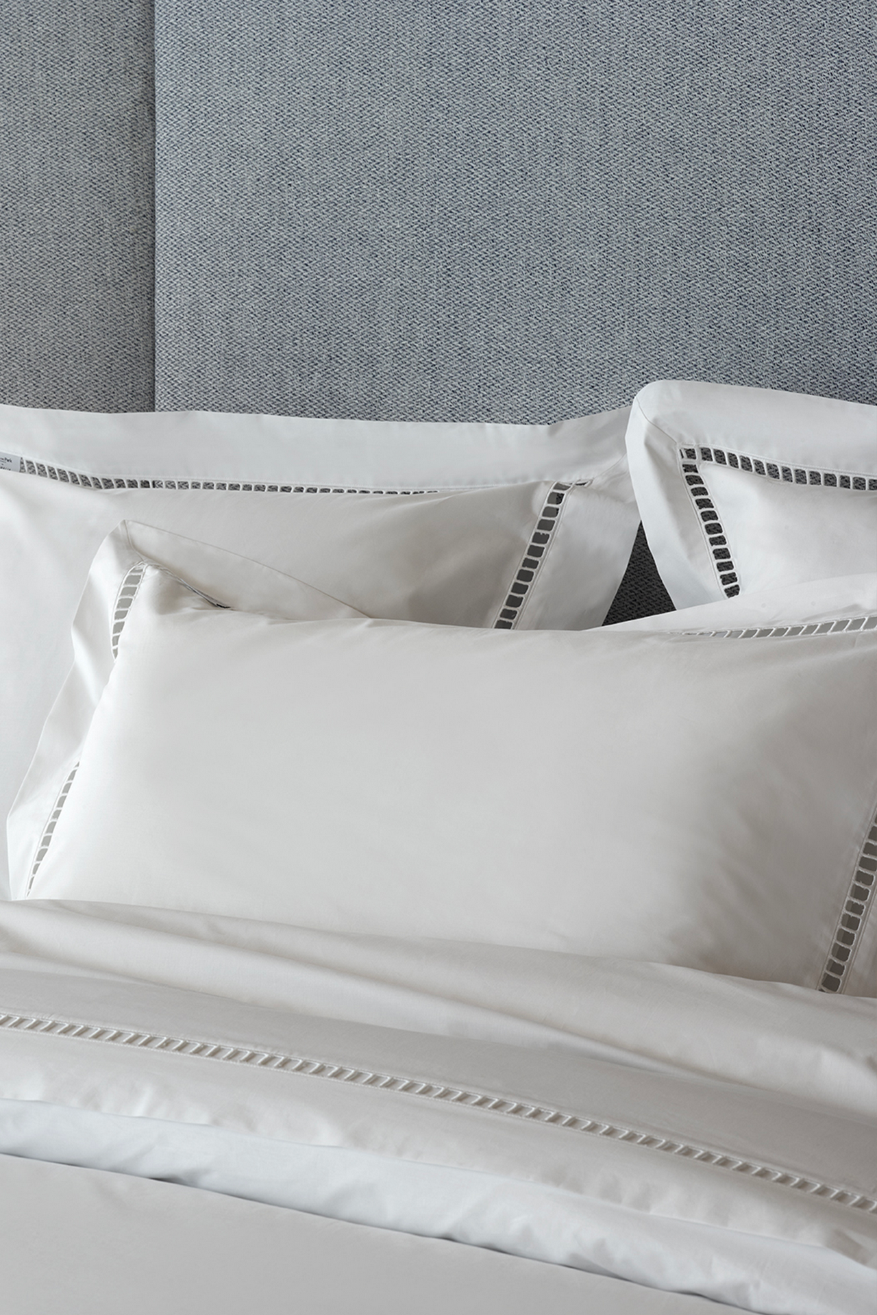 duo of rectangular white pillow case