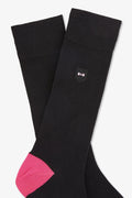 Chaussettes montantes noires color-block