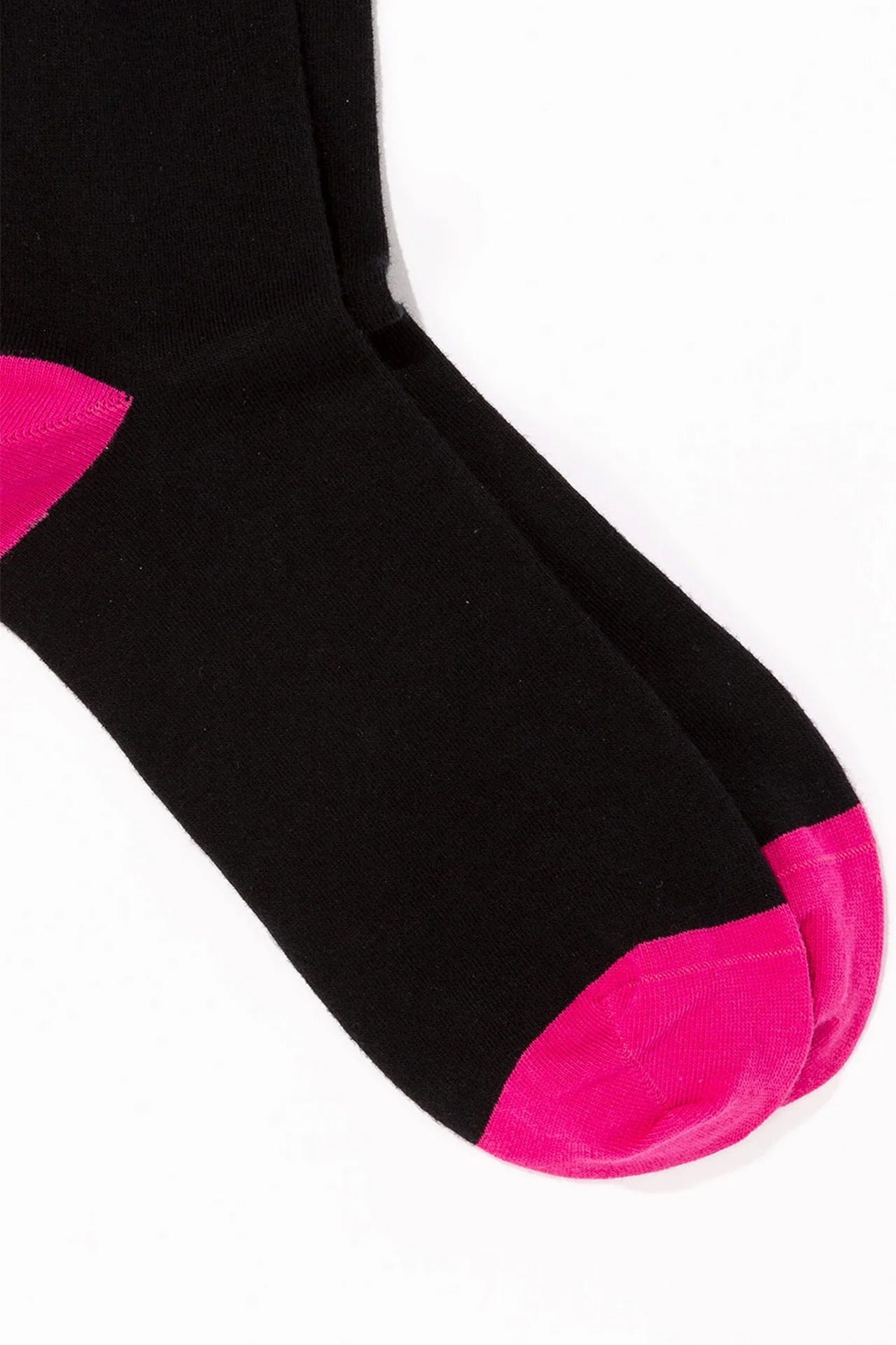 Long black colour-block socks