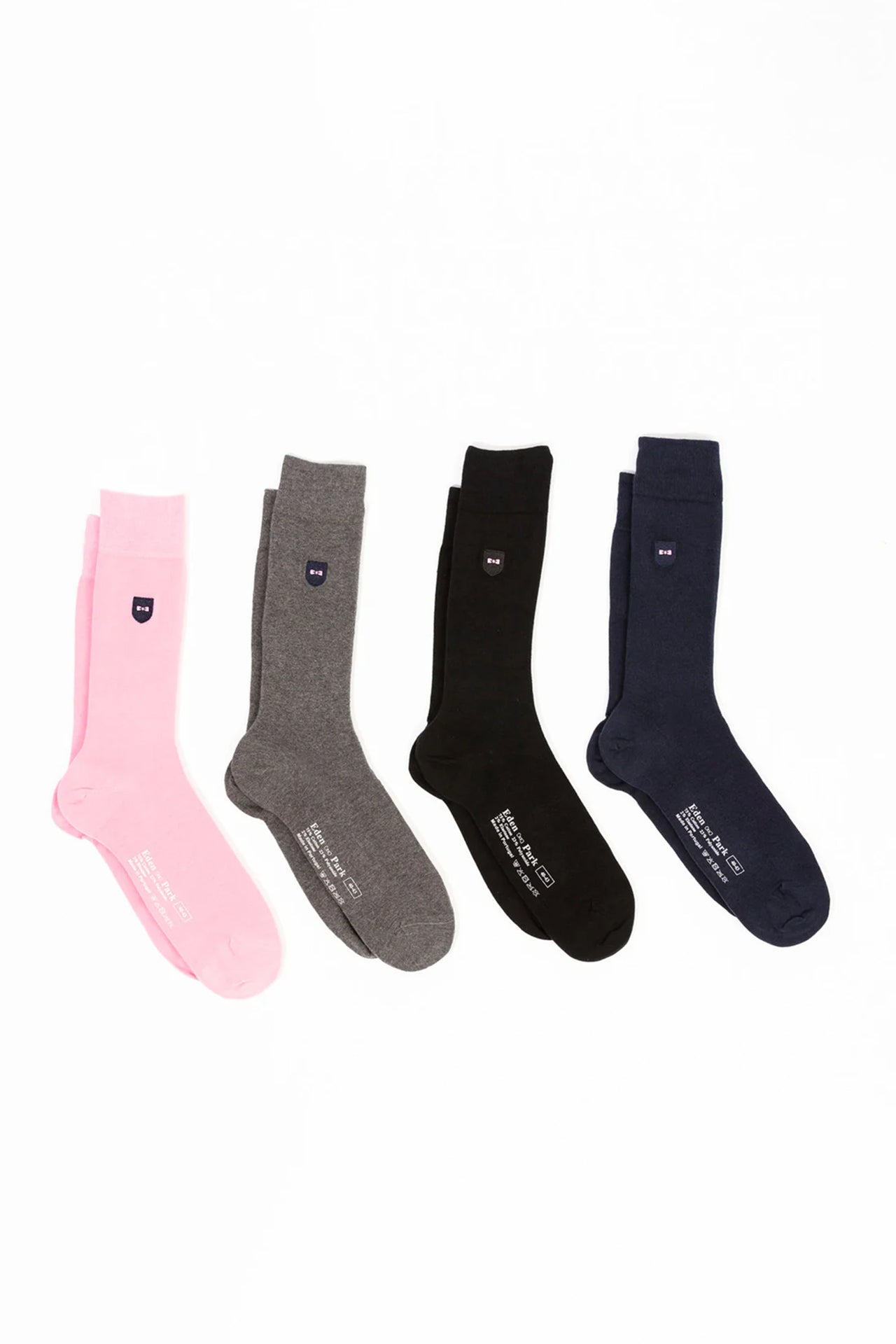 Coffret de quatre paires de chaussettes unies