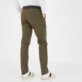 Pantalon chino kaki en coton stretch