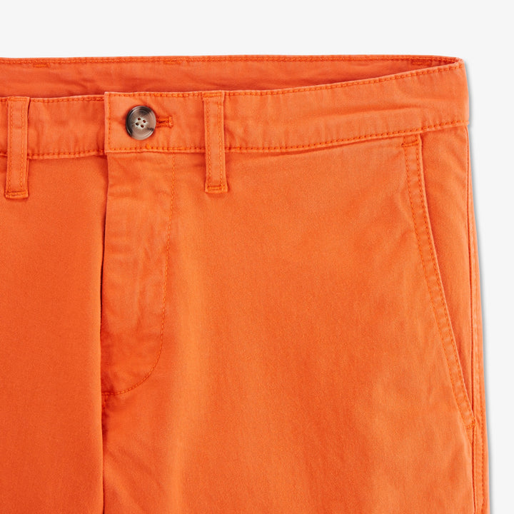 Pantalon chino orange en coton stretch