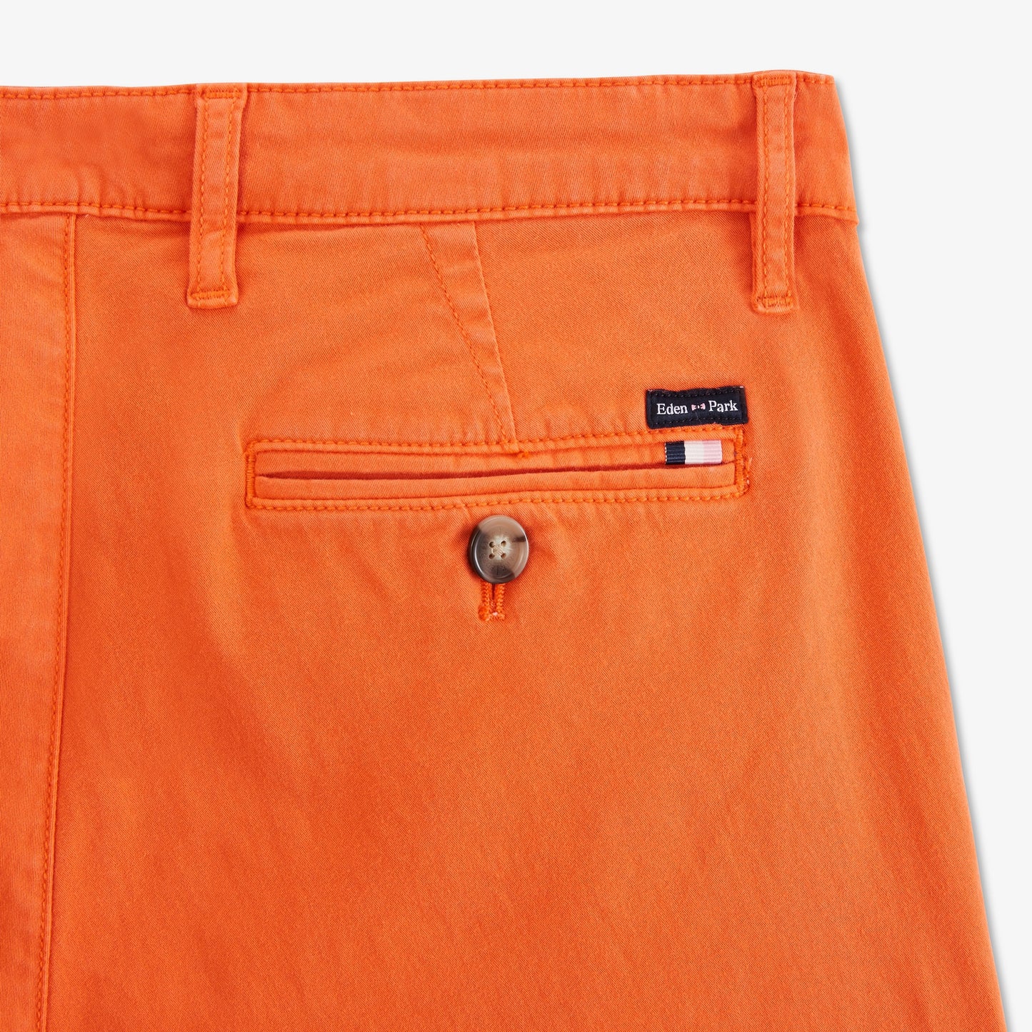 Pantalon chino orange en coton stretch