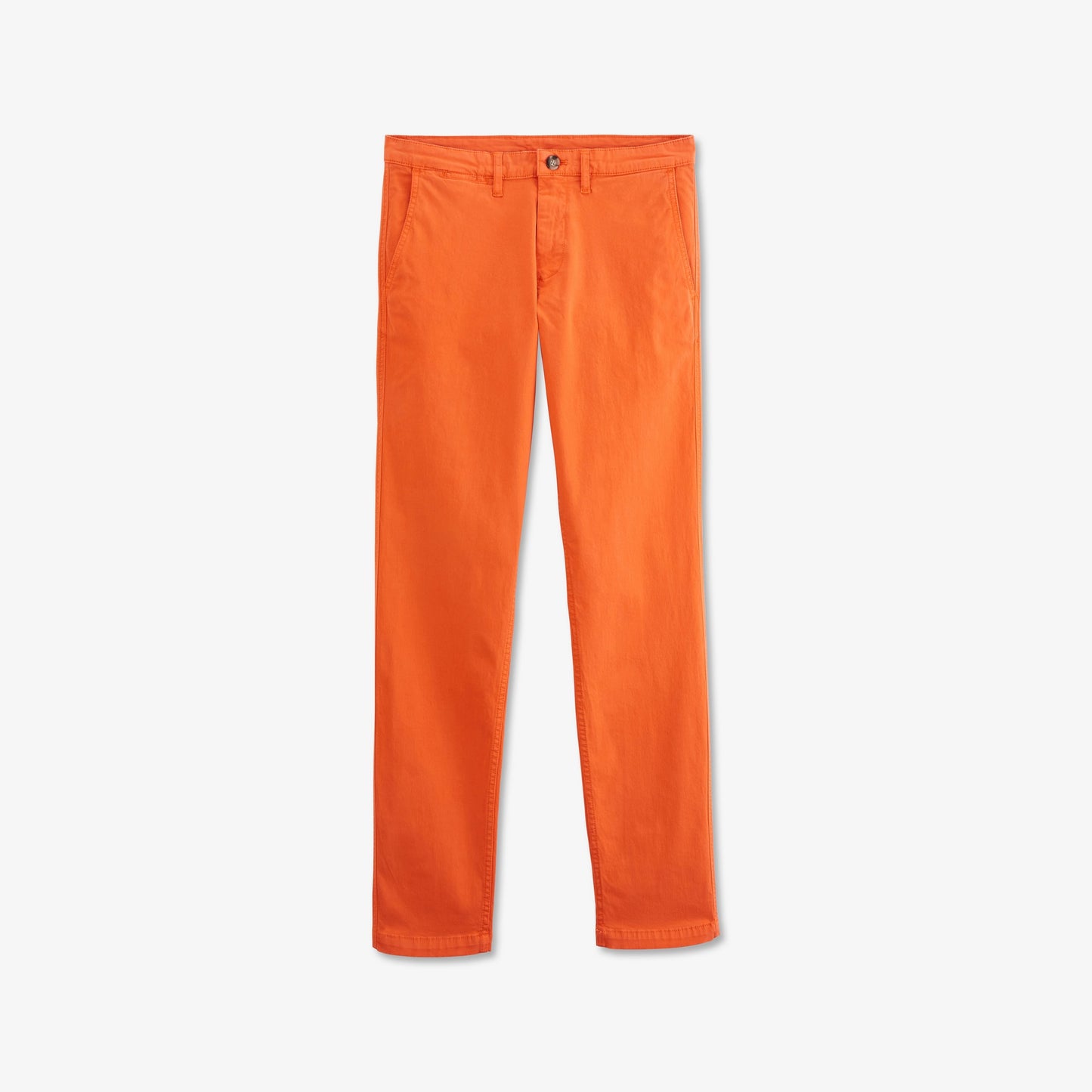 Pantalon chino orange en coton stretch