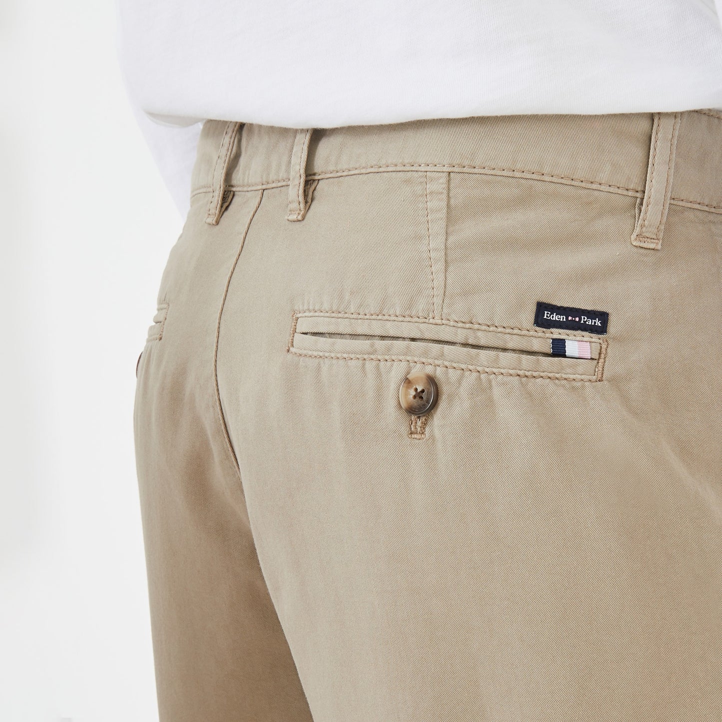 Bermuda chino uni beige clair