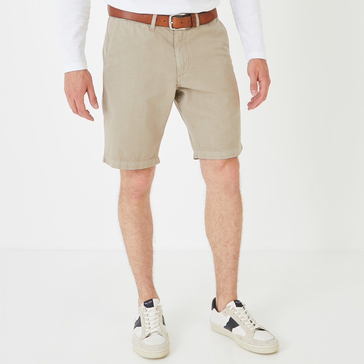 Bermuda chino uni beige clair