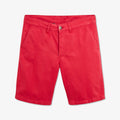 Bermuda chino uni rouge