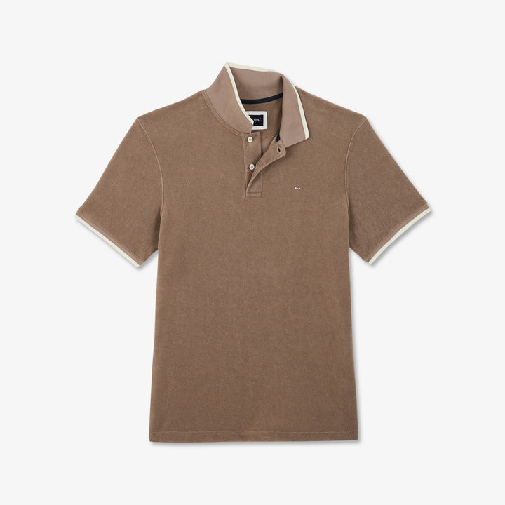 Polo beige maille éponge