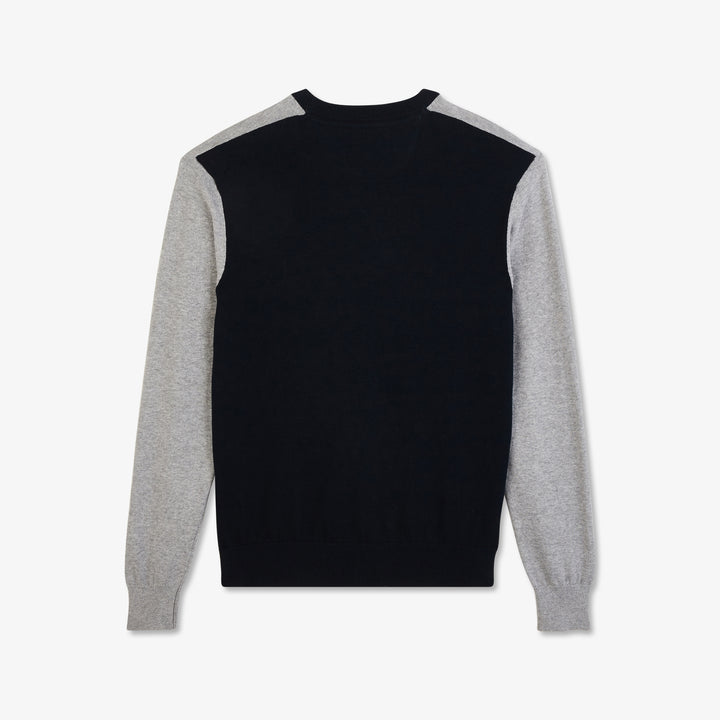 Pull gris color-block