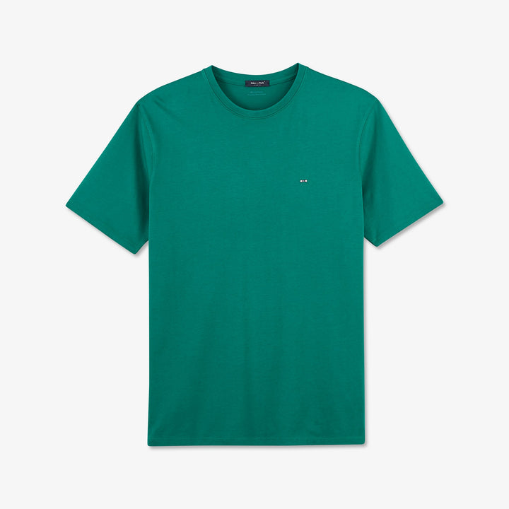 T-shirt vert en coton Pima